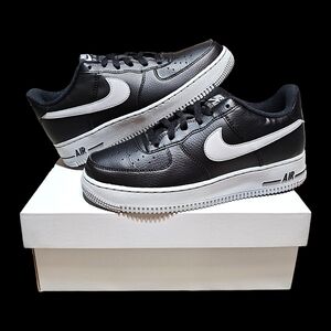 🚻 6.5Y — Nike Air Force 1 GS 2024 [BLACK/WOLF GREY] HQ3807–001